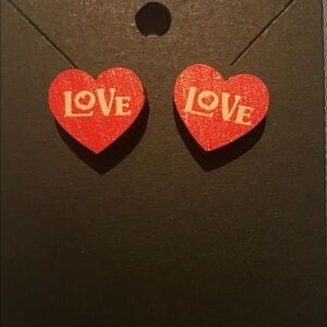 Red Heart Love Earrings